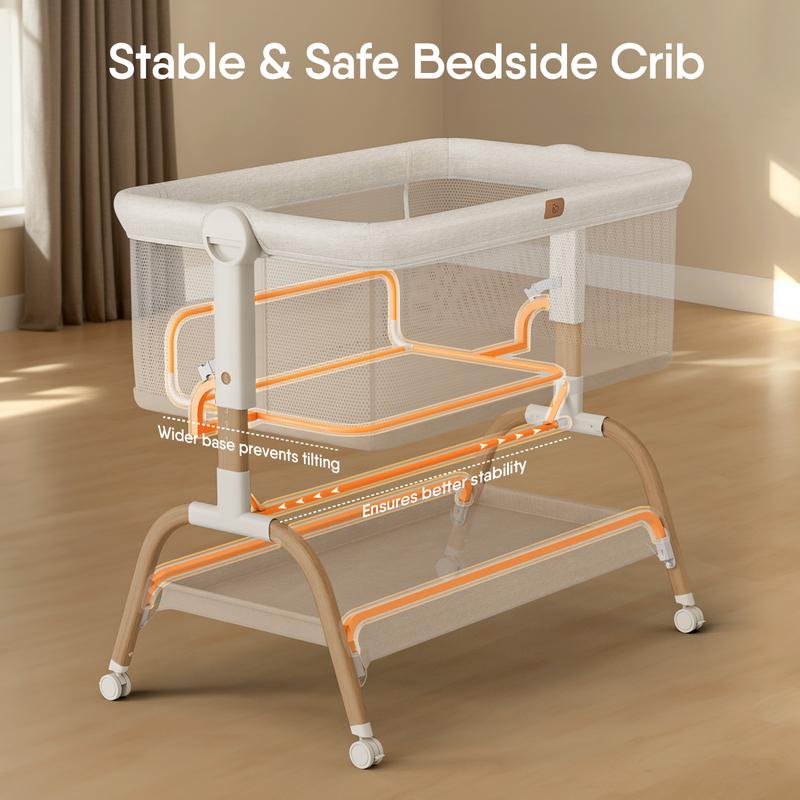 3-in-1 Foldable Portable Crib - 3 in 1 Infant & Toddler Beds
