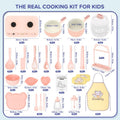 Kids Montessori Kitchen Set with Dual Stoves & Accessories