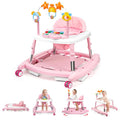 5-in-1 Baby Walker for 6-18 Months, 5 Adjustable Heights, Foldable Activity Walker with Bouncer, Music, Feeding Tray & Removable Footrest