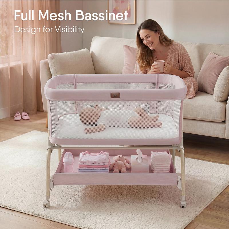3-in-1 Foldable Portable Crib - 3 in 1 Infant & Toddler Beds